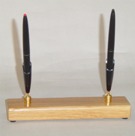 Double Pen Stand, Solid Wood - Oak
