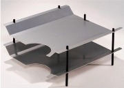 Wings Two Tier Tray - Silver
