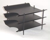 Wings Three Tier Tray - Black