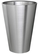 Mega Jumbo Tapered Planter without Castors, 70cm - Stainless Ste Mega Jumbo Tapered Planter without Castors, 70cm - Stainless Ste