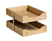 Letter Trays, A4, 2 Tier - Oak