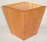 Wooden Waste Paper Bin, Tapered - Cherry