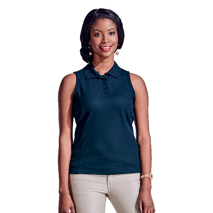 Barron Ladies 175g Pique Knit Sleeveless Golfer - Avail in: Blac