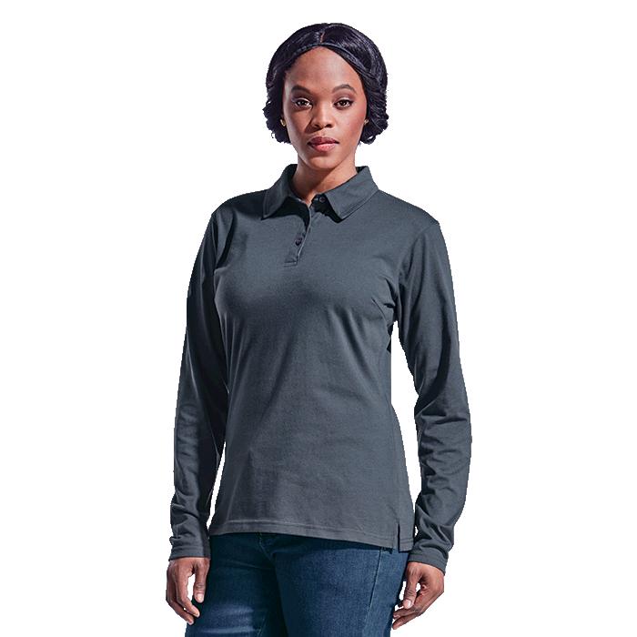 Barron Ladies Caprice Long Sleeve Golfer - Avail in: Black, Char