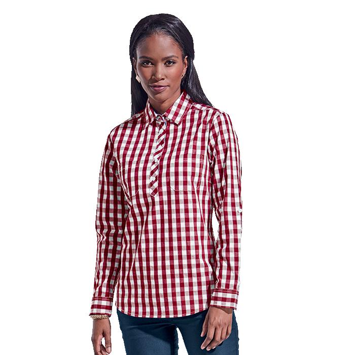 Barron Ladies Cedar Blouse - Avail in: Grey, Navy or Wine Red