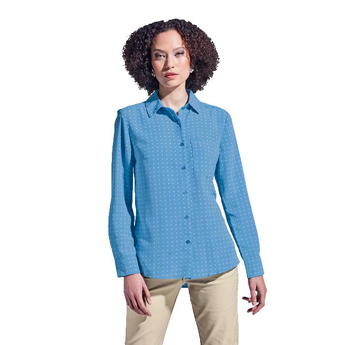 Barron Ladies Donna Blouse Long Sleeve - Avail in: Dusk Blue, Na