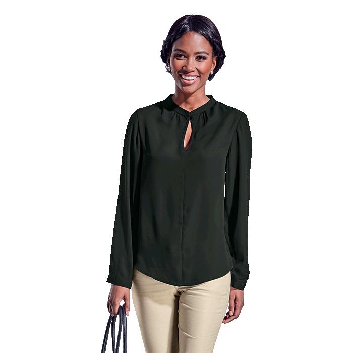 Barron Ladies Jasmine Blouse Long Sleeve - Avail in: Black or Wh