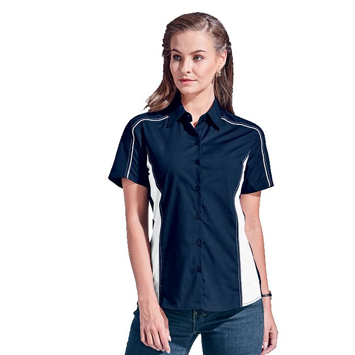 Barron Ladies Seattle Blouse - Avail in: Black/Grey, Navy/White