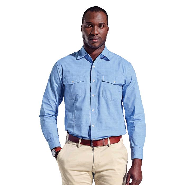 Barron Mens Houston Lounge Shirt - Avail in: Black or Sky Blue