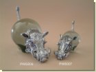 Sitting Warthog Glass Paper Weight - African Theme