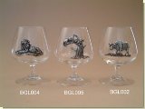 Lion         Brandy Glass - African Theme