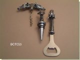 Giraffe Bar Set: Bottle Opener, Stopper & Corkscrew - African Th