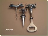 Buffalo Bar Set: Bottle Opener, Stopper & Corkscrew - African Th