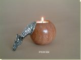 Giraffe Wood Candle Holder - Ball - African Theme