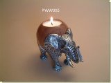 Standing baby ele Wood Candle Holder - Ball - African Theme
