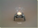 3 x Ele head Glass T Light - African Theme