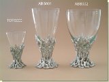 Abstract Set X 4 Wine & Tot Glass - African Theme