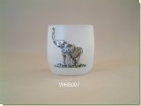 Elephant  Sanblasted Whiskey Tumbler - 31CL - African Theme