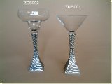 Zebra Print Cocktail glass sqaure - African Theme