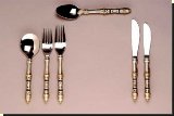 Zebra Print Cutlery set (6) - African Theme