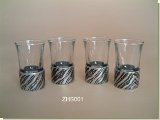 Zebra Print Shot glasses x 4 - African Theme