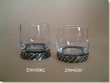 Zebra Print Whisky glass flared base - African Theme