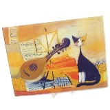 Cutting Board Cat & Lute 30X40  "