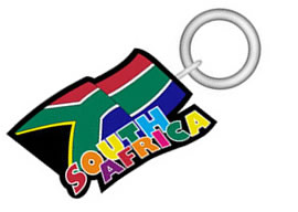 SA Flag Keyring Tourism Keyrings - Min order 50 units.