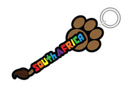 Paw Keyring Tourism Keyrings - Min order 50 units.