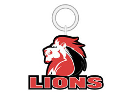 Lions KeyRing Large  Rugby Keyrings - Min order 50 units.