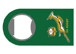 Springbok Bottle Opener SAR  Rugby Bottle Openers - Min order 50