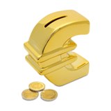 Money bank in euro shape - Available in: Shiny Silver , Gold