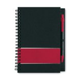 Notebook A5 lined paper - Available in: Blue , Green , Orange ,