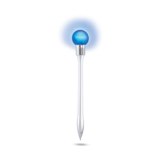 Lught bulb with silver barrel  - Available in: Blue , Red , Gree