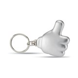 Thumb LED torch keyring  - Available in: Matt Silver , Transpare
