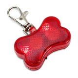 Flashing light in bone shape  - Available in: Transparent Red