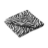 Zebra style fleece blanket - Available in: White/Black