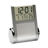 desk clock in LCD display  - Available in: Matt Silver