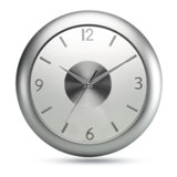 Round shape wall clock  - Available in: Matt Silver