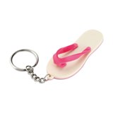 PVC slipper keyring 2 tone  - Available in: Blue , Orange , Fuch