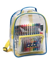 Children set composed of 22 fibre pens, 12 crayons, 1 sketch boo