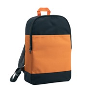2 tone rucksack in 600D polyester with open front pocket and top