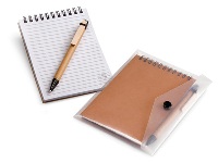 A6 Eco Notebook & Pen in clear sleeve
