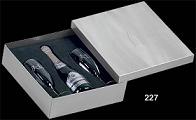 wine set box-2 flutes/sml champs in foam