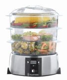 Russel Hobbs 3 Tier Satin Quartz Food Steamer Russel Hobbs 3 Tier Satin Quartz Food Steamer