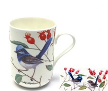 Maxwell & Williams Bird Blue Wrens Mug - Min Orders Apply Maxwell & Williams Bird Blue Wrens Mug - Min Orders Apply