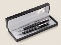 Bettoni Blocked Metal Pen Set Brown Box