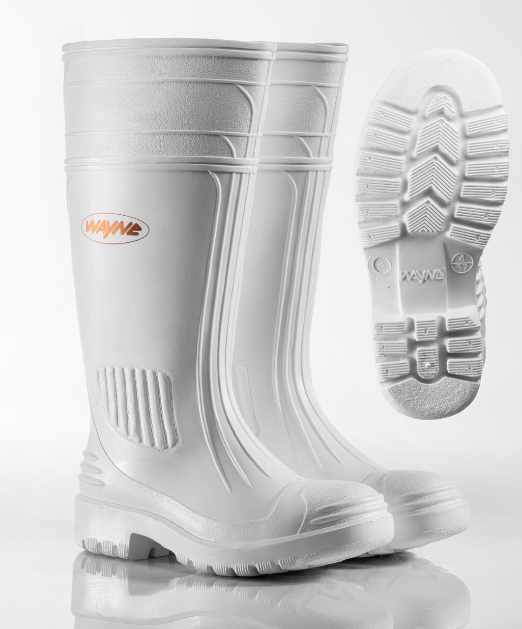 Gumboot Security Pvc White . Sizes: 3-12