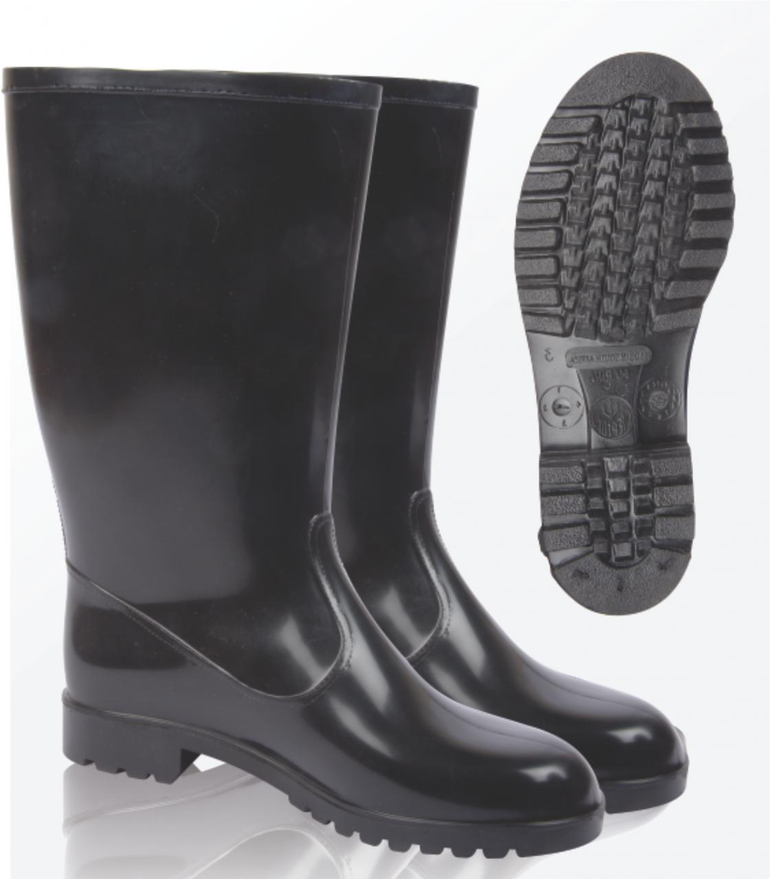 Gumboot Pvc Ladies Black . Sizes: 3-9