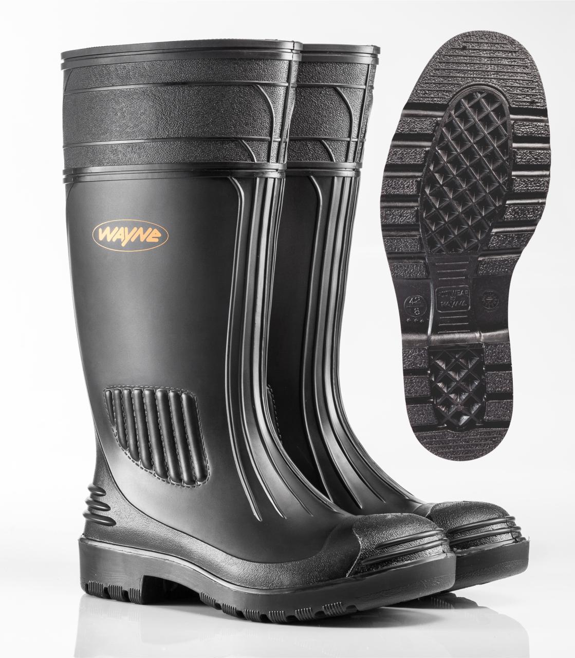 Gumboot Pvc Security Black . Sizes: 6-13